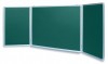 Школьная трехэлементная доска BoardSYS 100х150/300 см, магнитно-меловая, алюминиевый профиль - klass.market - Москва