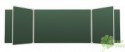 Доска магнитная меловая, зеленая школьная пятиэлементная BoardSYS (100x350 см) 5-ти элементная - klass.market - Москва
