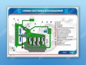 Электрифицированный светодинамический стенд "Схема системы охлаждения" - klass.market - Москва