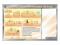 Электрифицированный стенд для школы "Схемы электрических цепей" с маркерными полями - klass.market - Москва