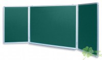 Школьная трехэлементная доска BoardSYS 100х150/300 см, магнитно-меловая, алюминиевый профиль - klass.market - Москва