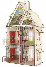 Сказочный кукольный домик с интерьерными обоями "Весёлая компания" - klass.market - Москва