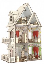 Сказочный кукольный домик с интерьерными обоями "Модница" и мебелью - klass.market - Москва