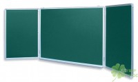Школьная трехэлементная доска BoardSYS 100х170/340 см, магнитно-меловая в ПРЕМИУМ профиле - klass.market - Москва