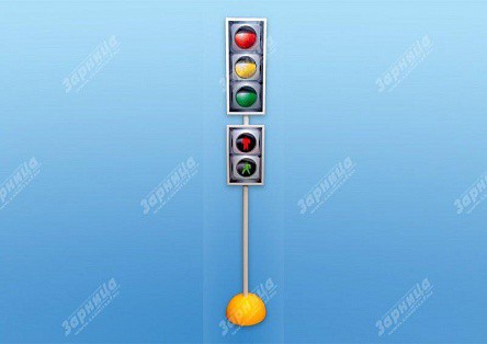 Модель транспортного и пешеходного светофоров на стойке и основании с магнитными элементами - klass.market - Москва